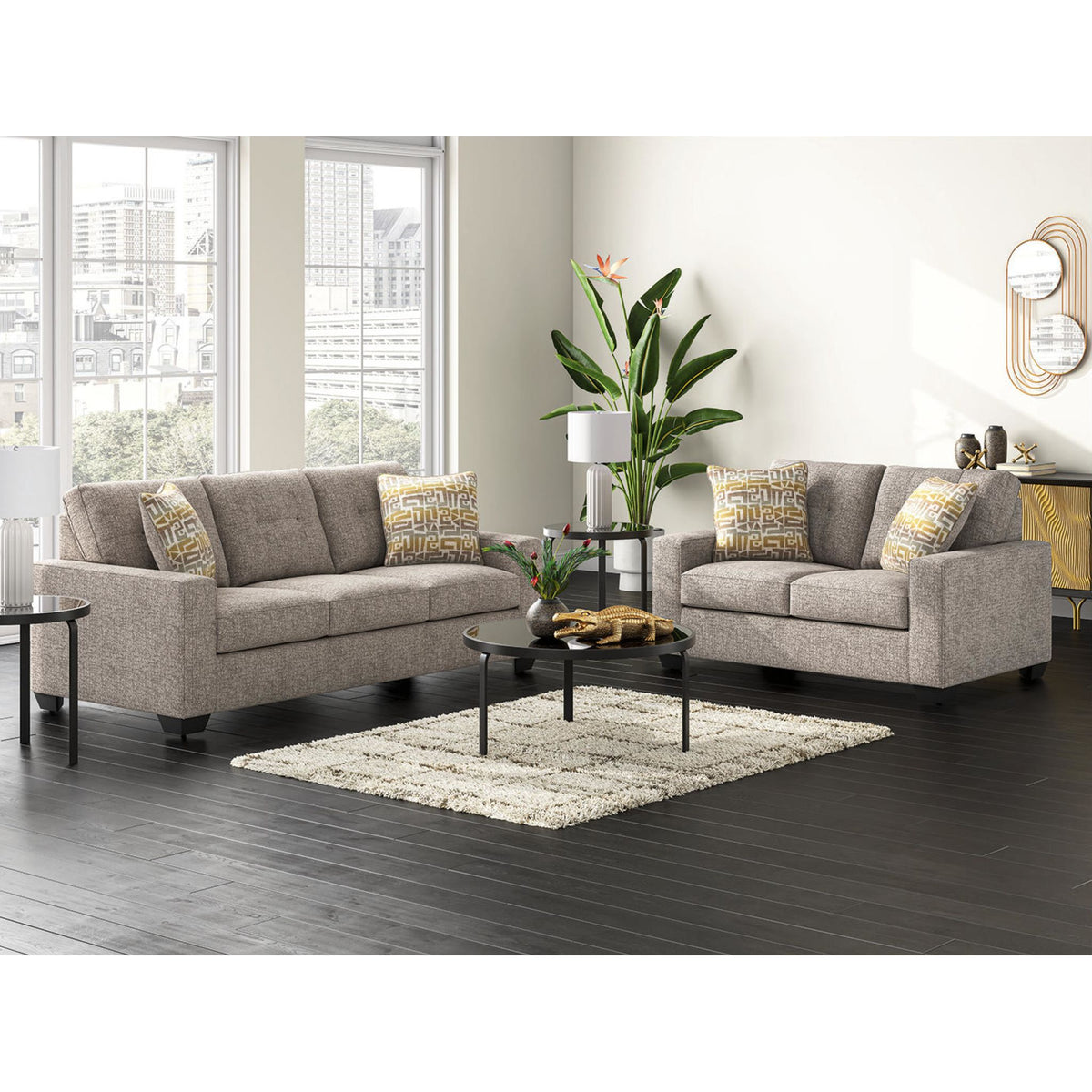 Dorylin 3 Pack Tables - Black | Sim's Fiurniture & Bedding